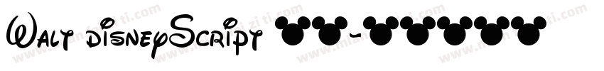 Walt disneyScript 字体字体转换